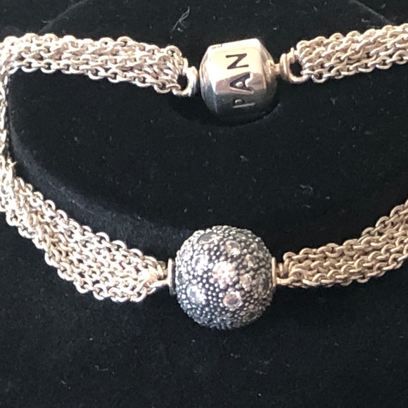 Pandora Jewelry Pandora Chain Link Bracelt 65 With Ball Charm